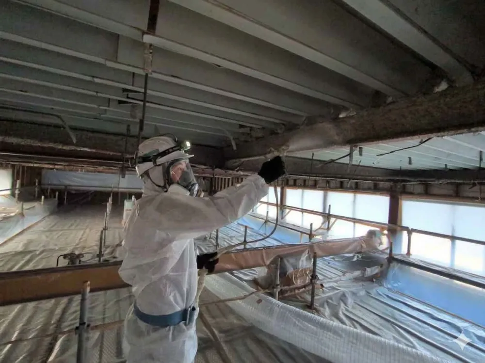 抑制剤を散布しています