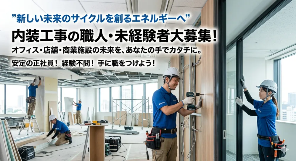 内装工事スタッフ募集！新規事業部"TRex事業部"です！