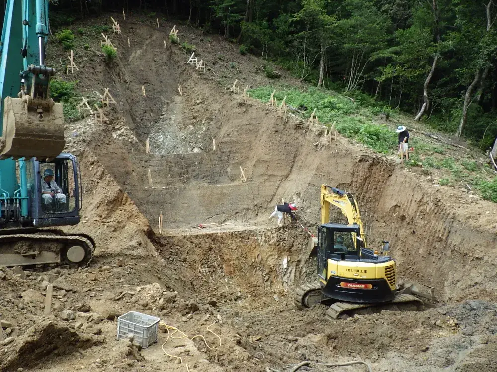 砂防工事掘削状況です。