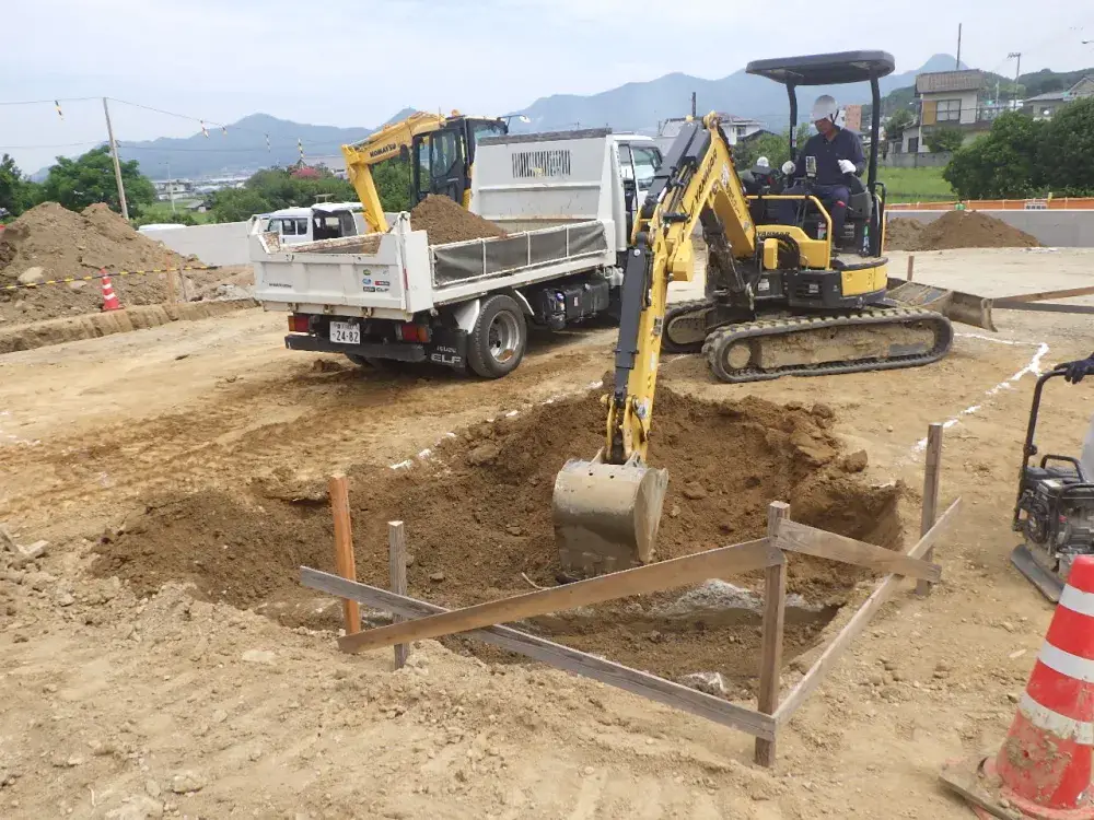 基礎工事掘削状況です。