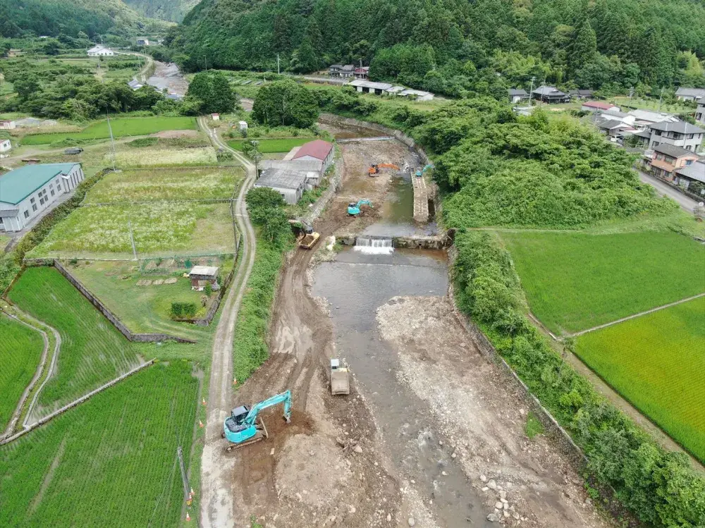 総合流域防災工事の現場写真です。