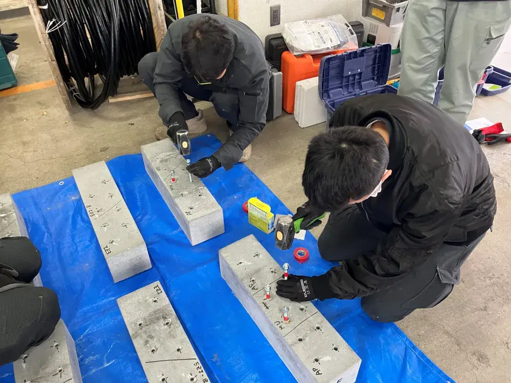 本社にてあと施工アンカーの講習を受けました！