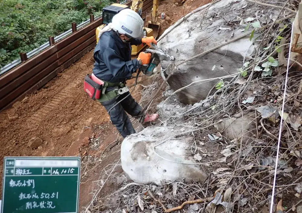 岩の撤去